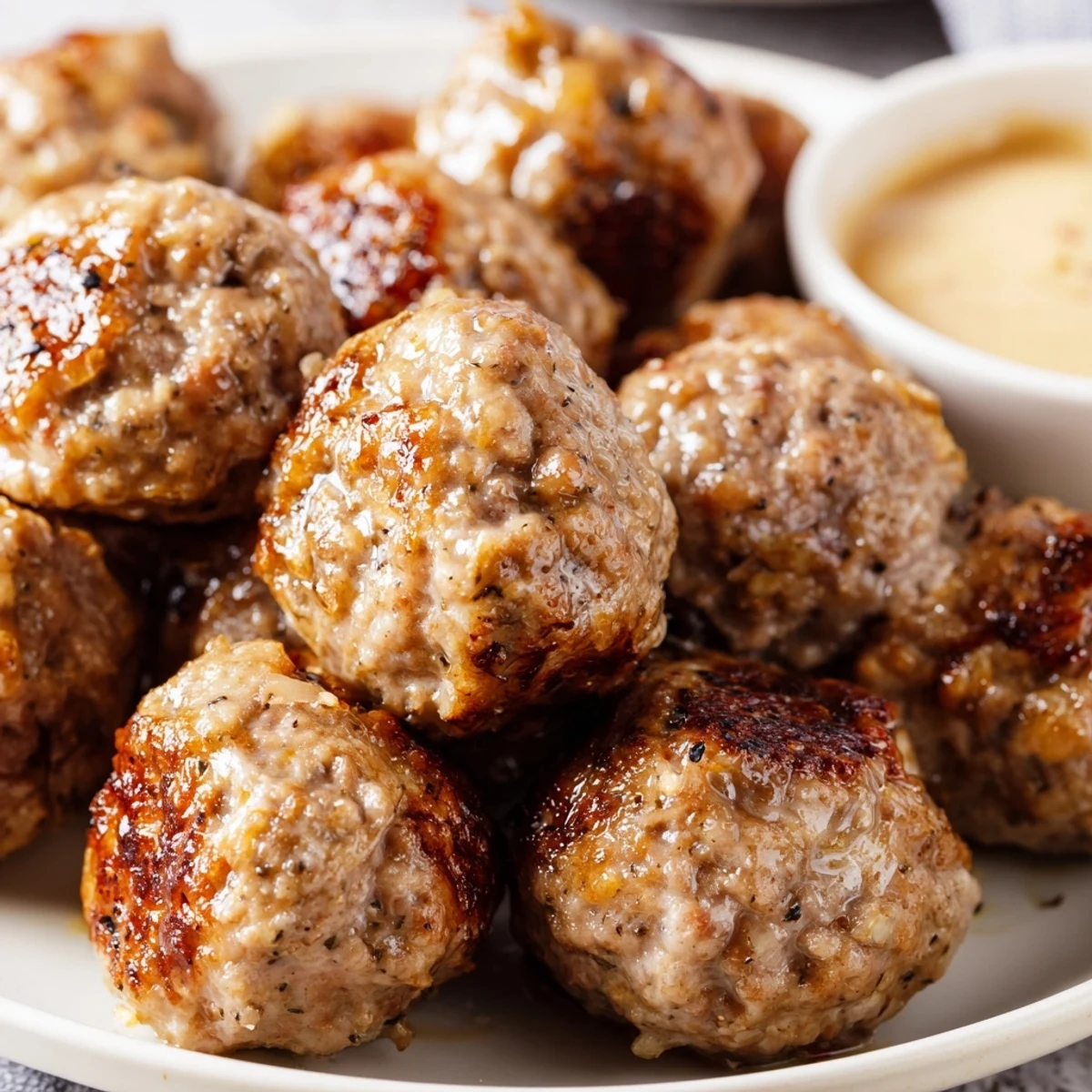 Golden-brown Beef Treat Bites Snack arranged on a rustic wooden platter, served with a side of creamy ranch dip for dipping.