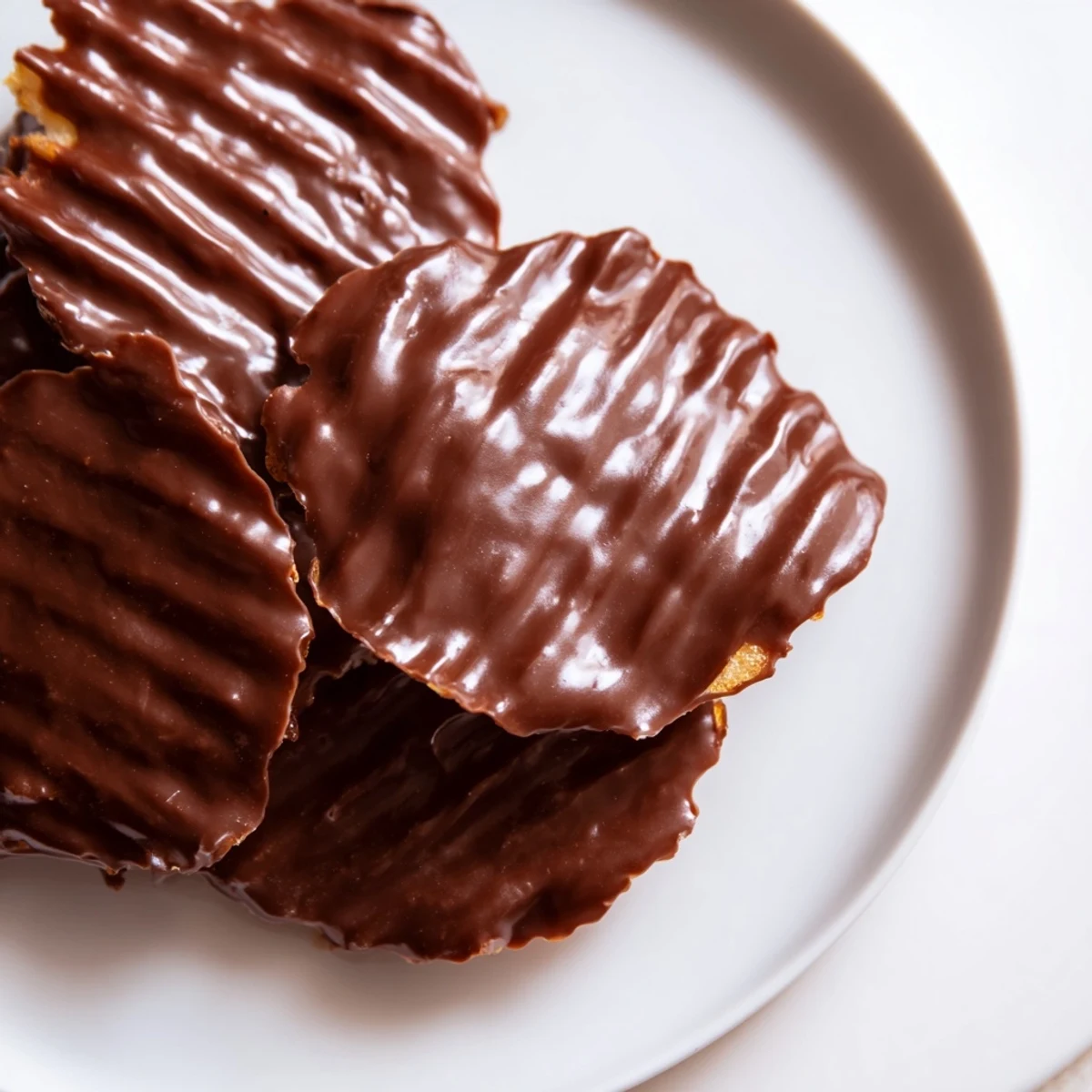 A platter of Chocolate Covered Potato Chips sprinkled with flaky sea salt and chopped nuts is perfect for gifting or sharing.