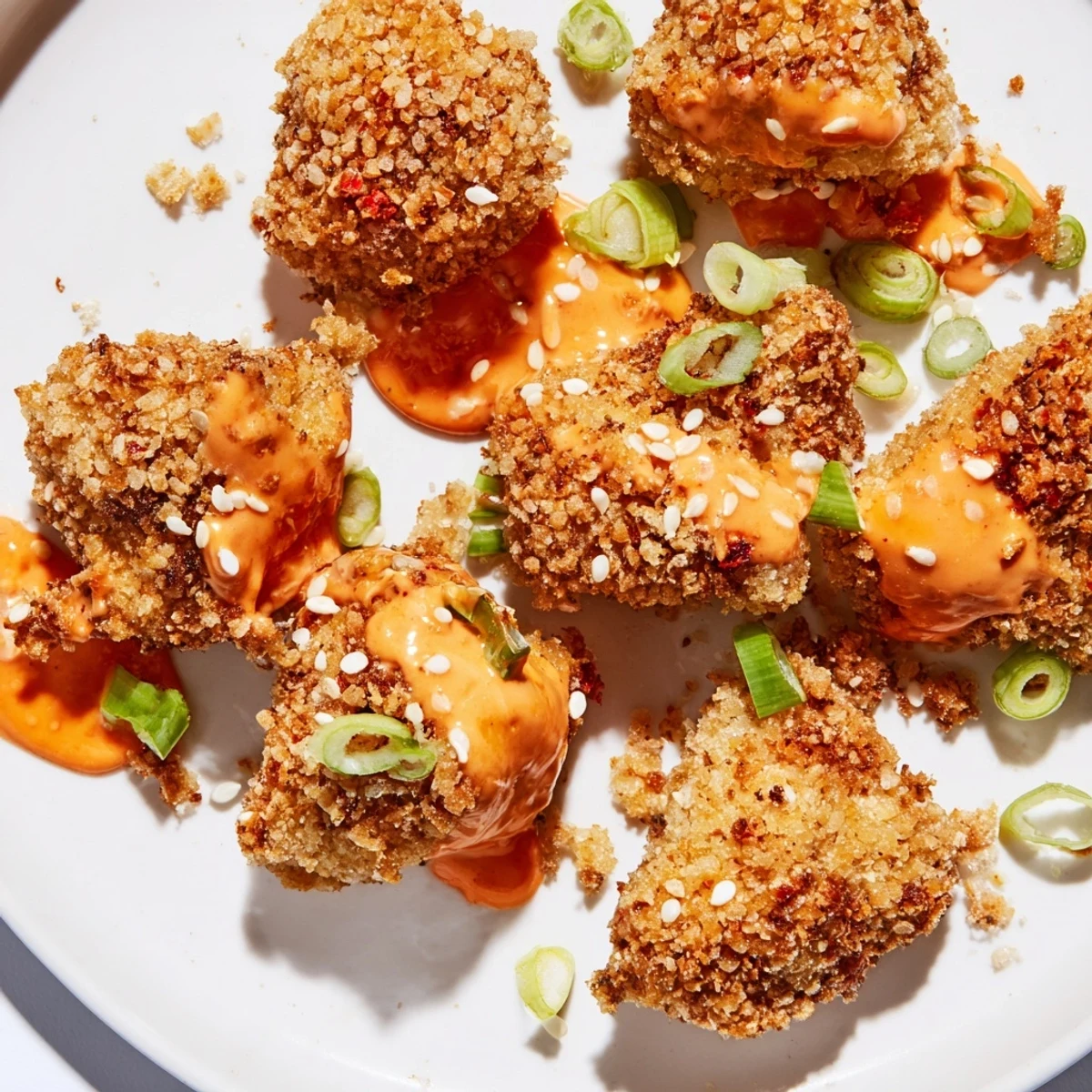 Served hot and glistening with tangy bang bang sauce, this dish makes a satisfying low-carb main over cauliflower rice or inside lettuce cups.