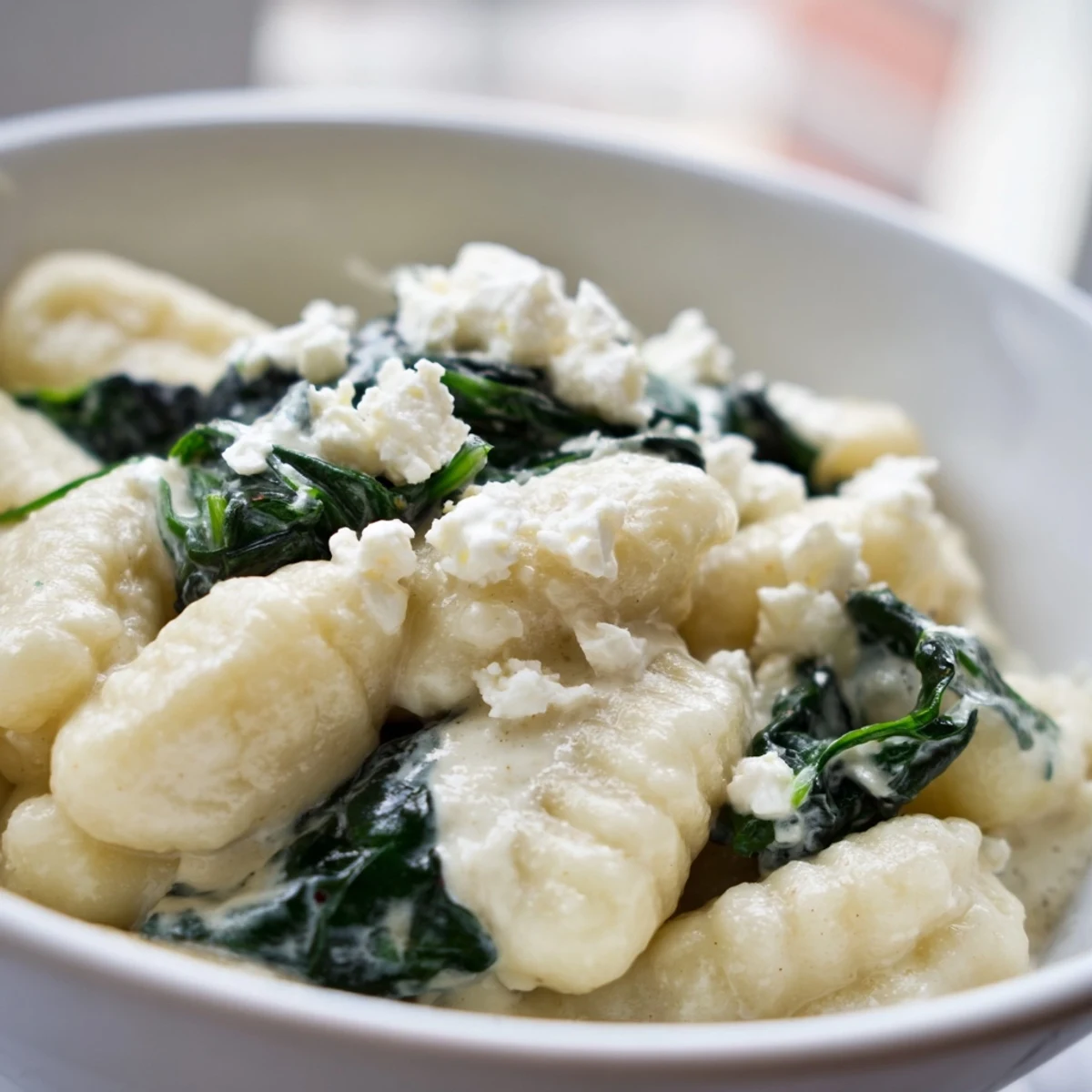 Creamy Gnocchi With Spinach And Feta
