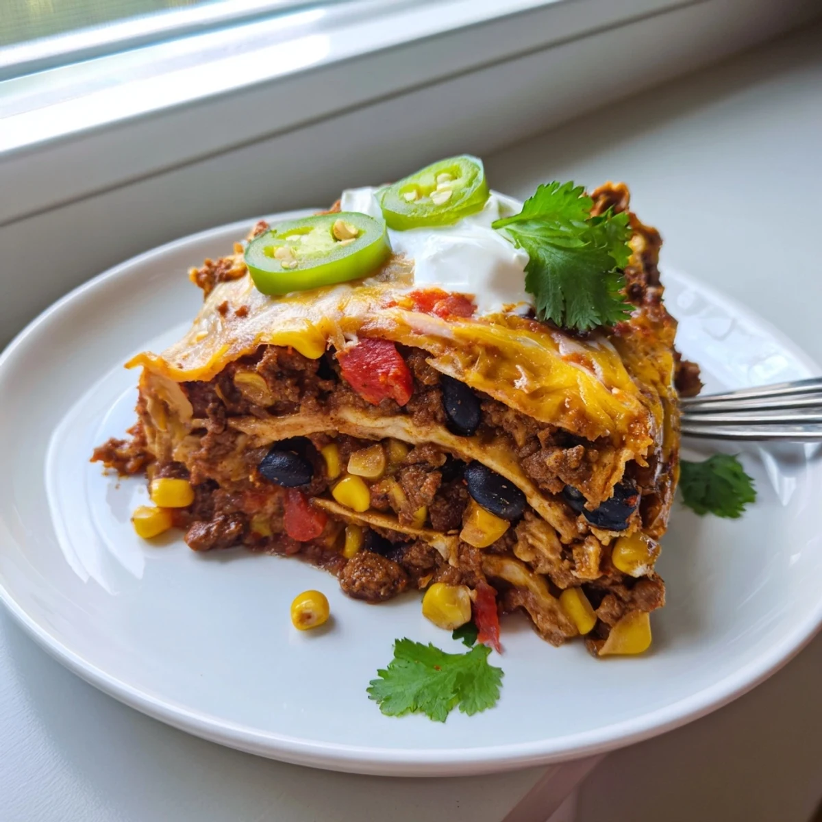 Mexican Lasagna Tortilla Casserole