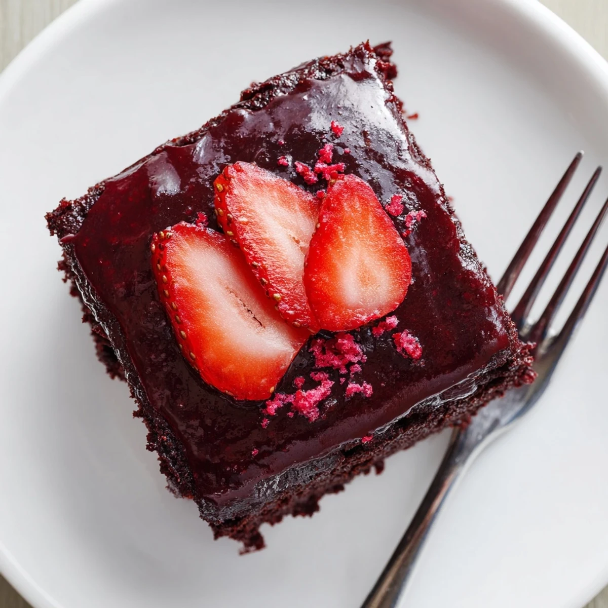 Warm, buttery aroma fills kitchen as Strawberry Brownies Recipe cools on rack.