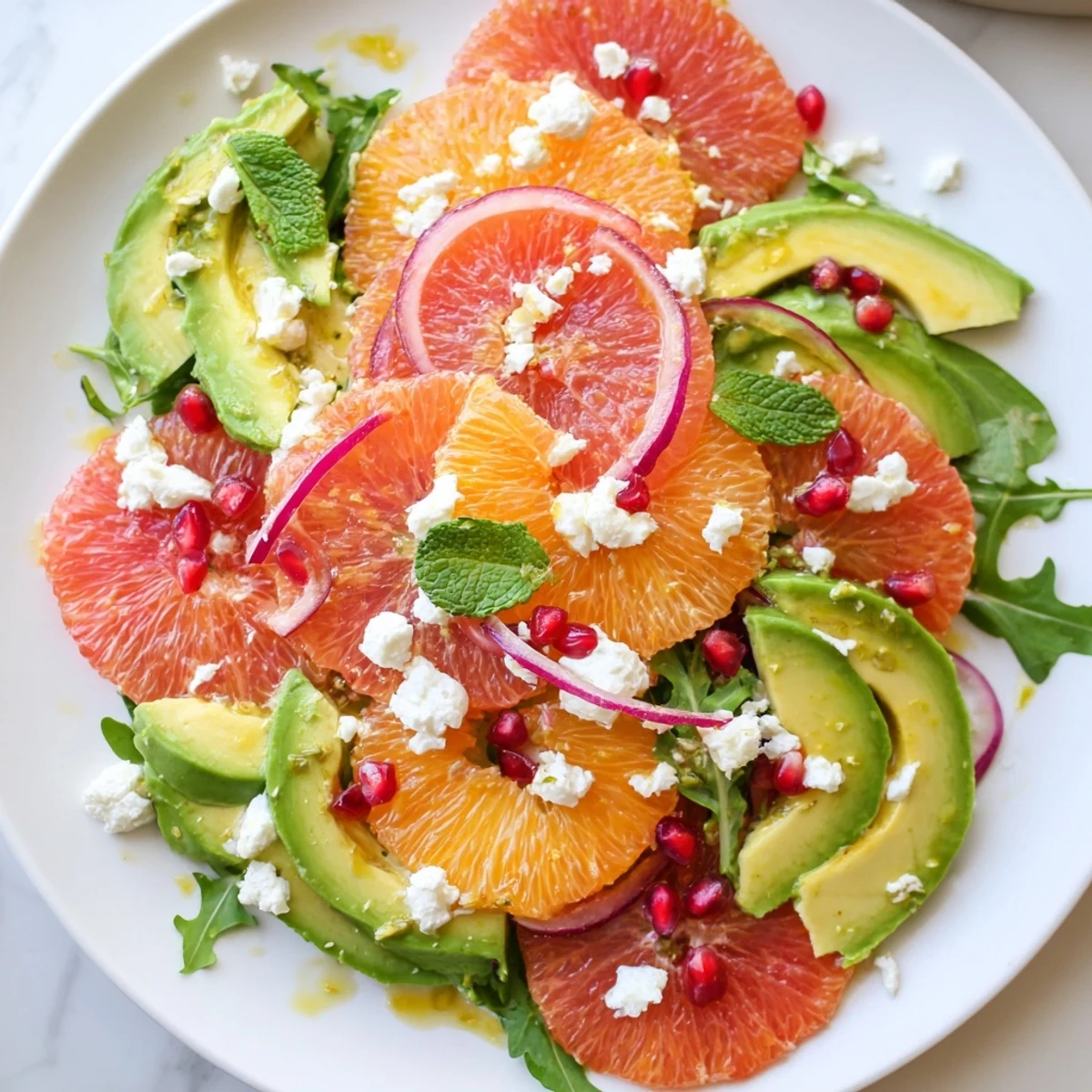 Citrus Pomegranate Avocado Feta Salad