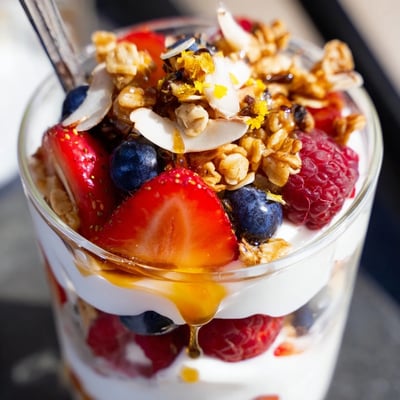 Greek Yogurt Parfait Layers