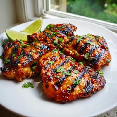 Sweet Spicy Grilled Chicken Thighs