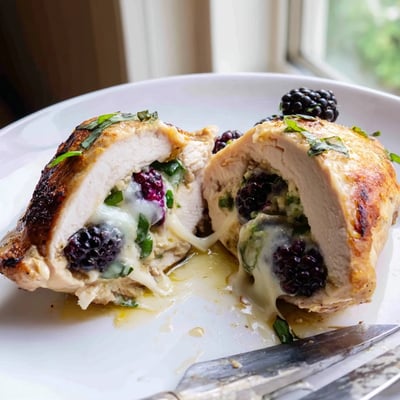 Blackberry Jalapeno Stuffed Chicken