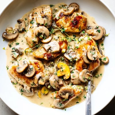 Creamy Mushroom Chicken Herb Potatoes