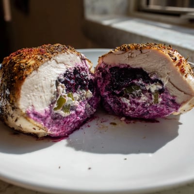 Blackberry Jalapeno Stuffed Chicken